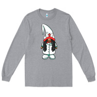 Heather Grey african american nurse gnome Long Sleeve Tee - BarkalooDesign