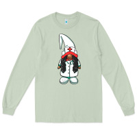Matcha african american nurse gnome Long Sleeve Tee - BarkalooDesign