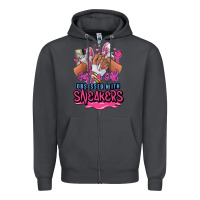 Smoke Just a girl obsessed with sneakers Zipper Hoodie - RanaPortraitStore