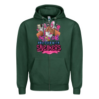 Just A Girl Obsessed With Sneakers Zipper Hoodie | Teevron