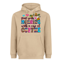 Mushroom start your morning with a cup of coffee Heavyweight Hoodie - Zillion Design Studio