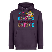 Plum start your morning with a cup of coffee Heavyweight Hoodie - Zillion Design Studio