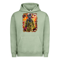 Pigment Oil Green Firefighter Fire And American Urban Hoodie - LillyAllenDesigns