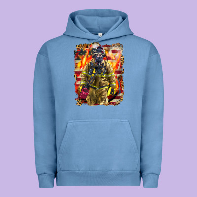 Firefighter Fire And American Urban Hoodie Designed By Lillyallendesigns