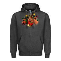 Charcoal Heather Juneteenth black girl sneakers Zipper Hoodie - RanaPortraitStore
