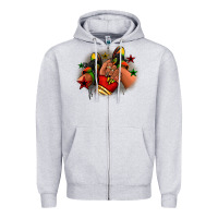 Heather Grey Juneteenth black girl sneakers Zipper Hoodie - RanaPortraitStore
