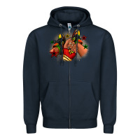 Navy Juneteenth black girl sneakers Zipper Hoodie - RanaPortraitStore