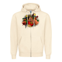 Sandshell Juneteenth black girl sneakers Zipper Hoodie - RanaPortraitStore
