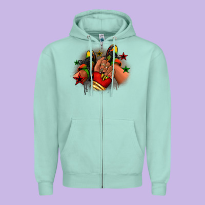 Zipper Hoodie Juneteenth black girl sneakers