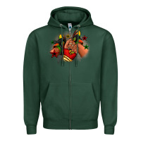 Sports Green Juneteenth black girl sneakers Zipper Hoodie - RanaPortraitStore