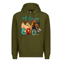 Army Green welcome to our coop Premium Hoodie - Artiststas