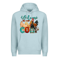 Blue Mist welcome to our coop Premium Hoodie - Artiststas