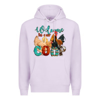 Lilac welcome to our coop Premium Hoodie - Artiststas