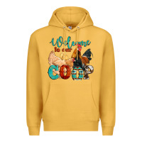 Mustard welcome to our coop Premium Hoodie - Artiststas