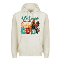 Oatmeal Heather welcome to our coop Premium Hoodie - Artiststas