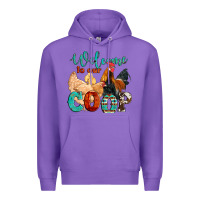 Purple welcome to our coop Premium Hoodie - Artiststas