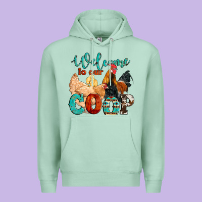 Welcome To Our Coop Premium Hoodie Designed By Artiststas