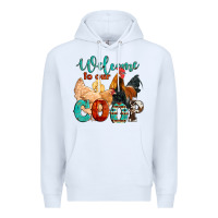 White welcome to our coop Premium Hoodie - Artiststas