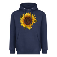 Navy sunflower Heavyweight Hoodie - RanaPortraitStore