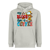 Moon Dust my blood type is coffee Heavyweight Hoodie - Zillion Design Studio