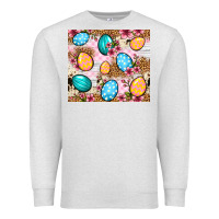Oatmeal Heather Easter eggs cowhide leopard tumbler Easter Day Premium Sweatshirt - Neo Western