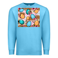 Ocean Blue Easter eggs cowhide leopard tumbler Easter Day Premium Sweatshirt - Neo Western