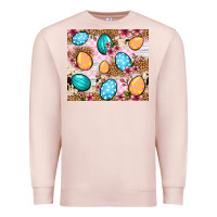 Pale Pink Easter eggs cowhide leopard tumbler Easter Day Premium Sweatshirt - Neo Western
