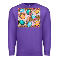 Purple Easter eggs cowhide leopard tumbler Easter Day Premium Sweatshirt - Neo Western