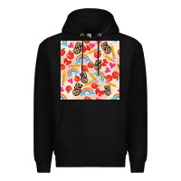 Black back to school seamless pattern 5 (3600x3600) Premium Hoodie - AdoDesignShop