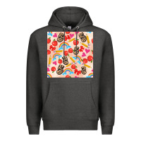 Charcoal Heather back to school seamless pattern 5 (3600x3600) Premium Hoodie - AdoDesignShop