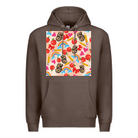 Coffee back to school seamless pattern 5 (3600x3600) Premium Hoodie - AdoDesignShop