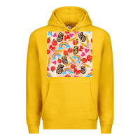 Lemon back to school seamless pattern 5 (3600x3600) Premium Hoodie - AdoDesignShop