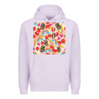 Lilac back to school seamless pattern 5 (3600x3600) Premium Hoodie - AdoDesignShop