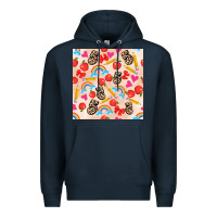 Navy back to school seamless pattern 5 (3600x3600) Premium Hoodie - AdoDesignShop