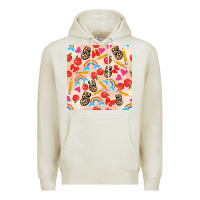 Oatmeal Heather back to school seamless pattern 5 (3600x3600) Premium Hoodie - AdoDesignShop