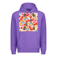 Purple back to school seamless pattern 5 (3600x3600) Premium Hoodie - AdoDesignShop