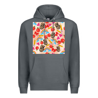 Rock back to school seamless pattern 5 (3600x3600) Premium Hoodie - AdoDesignShop