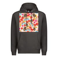 Smoke back to school seamless pattern 5 (3600x3600) Premium Hoodie - AdoDesignShop