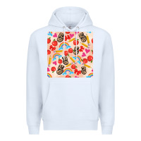 White back to school seamless pattern 5 (3600x3600) Premium Hoodie - AdoDesignShop