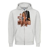 Dove Grey It's the melanin for me Zipper Hoodie - RanaPortraitStore