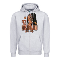 Heather Grey It's the melanin for me Zipper Hoodie - RanaPortraitStore