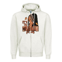 Oatmeal Heather It's the melanin for me Zipper Hoodie - RanaPortraitStore