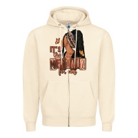 Sandshell It's the melanin for me Zipper Hoodie - RanaPortraitStore