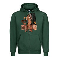 Sports Green It's the melanin for me Zipper Hoodie - RanaPortraitStore