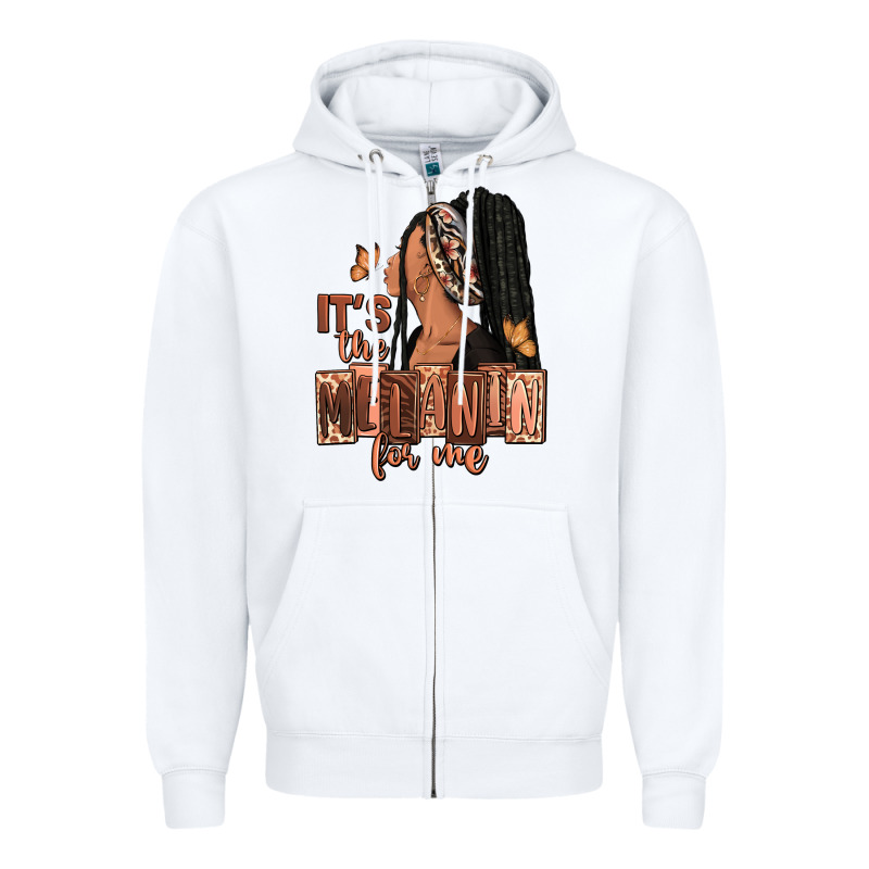 It's The Melanin For Me Zipper Hoodie by RanaPortraitStore | Teevron