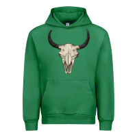 Emerald bull skull Urban Hoodie - BarkalooDesign
