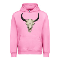Fuchsia Pink bull skull Urban Hoodie - BarkalooDesign