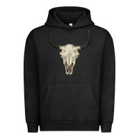 Pigment Black bull skull Urban Hoodie - BarkalooDesign