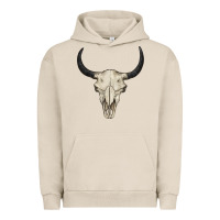 Pigment French Oak bull skull Urban Hoodie - BarkalooDesign