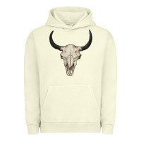 Pigment Pistachio bull skull Urban Hoodie - BarkalooDesign